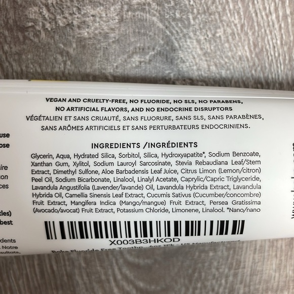 New Boka Nano-Hydroxyapatite Toothpaste Fluoride Free Lemon Lavender 4 oz - Picture 8 of 10